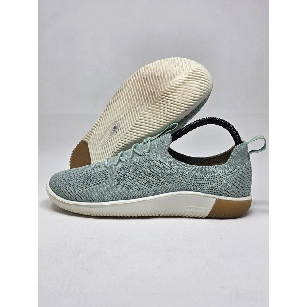 Keen Knx Knit Lace Sneakers Shoe Womens Size 7.5 Seafoam Green Pull on Pre-owned